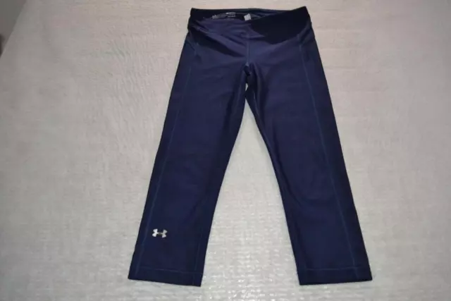 42773-a Under Armour Gym Pants Leggings Workout Blue Size Small Adult Womens 2