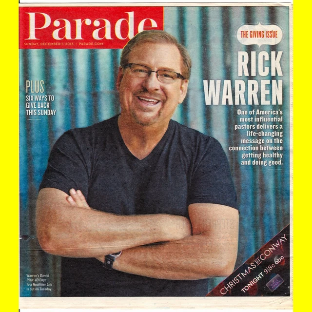 RICK WARREN PARADE Magazine 2013 Christanity faith self-help {+BONUS} £ ...