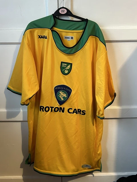 T-Shirt Fußball Offizielle Norwich City FC 2004-06 Marke Xara Größe L