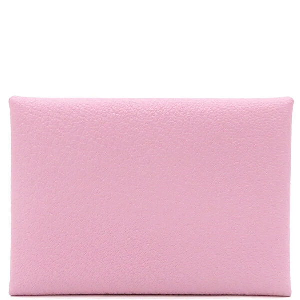 Hermes Card Case Calvi Duo Mauve Sylvestre Chevre uStamp 2022 Pink 405176
