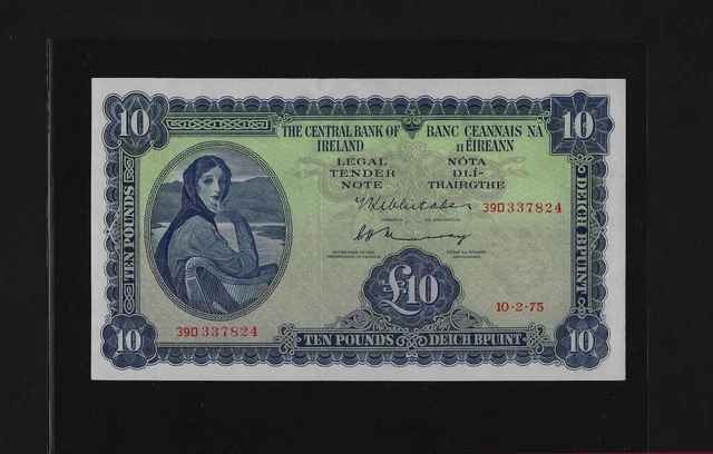 Ireland Republic Eire 10 POUNDS 1975 P-66 UNC  UK GREAT BRITAIN ENGLAND