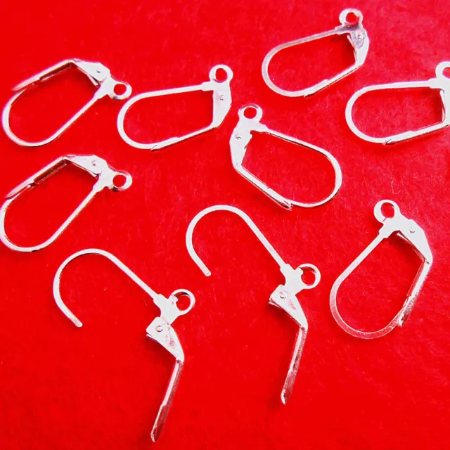 Wholesale DIY Lever Back Earring Findings Sliver Plated loo French Ear Clip New