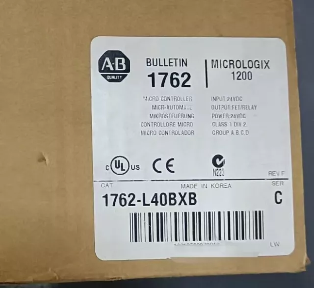 2023 Allen Bradley 1762-L40BXB MicroLogix 1200 40 Point Controller 1762-L40BXB