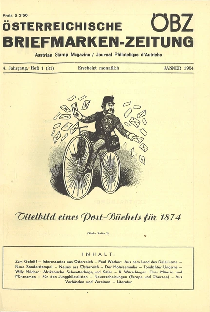 Austrian Stamp Newspaper ÖBZ, born 1954