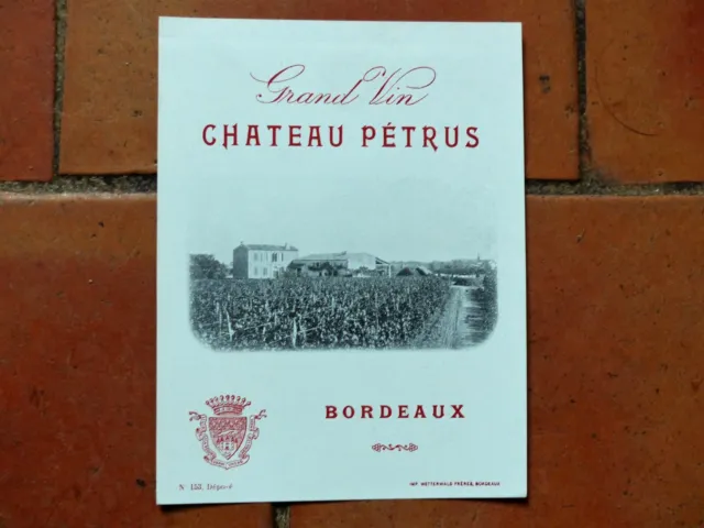 Etiquette de vin Château Pétrus (Pomerol)