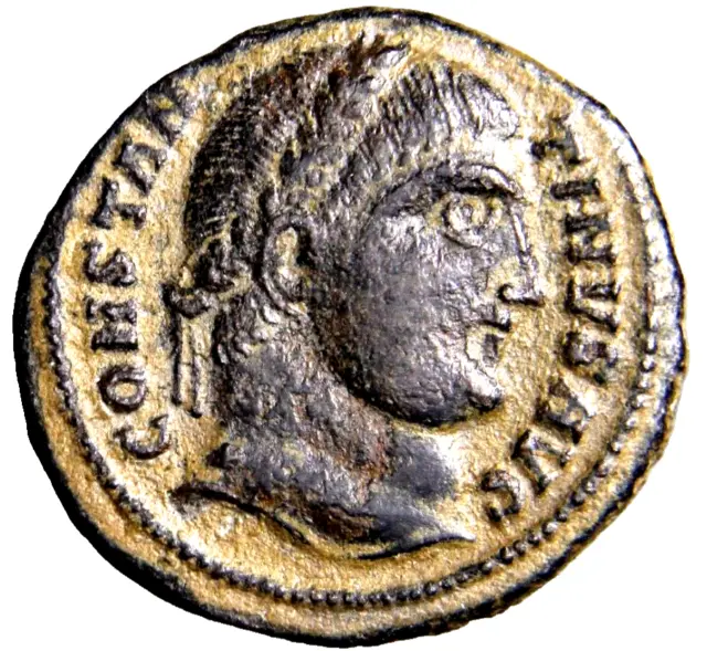 CERTIFIED Authentic Roman Coin Campgate SMALB Alexandria Constantine I Follis