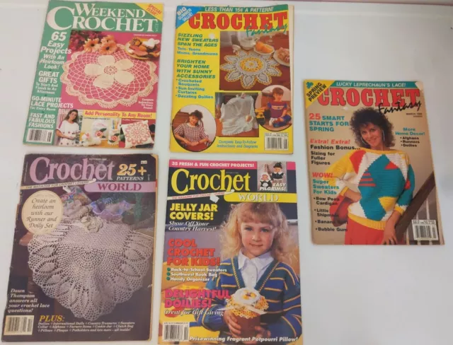 Crochet World & Fantasy Lot (5) Magazines