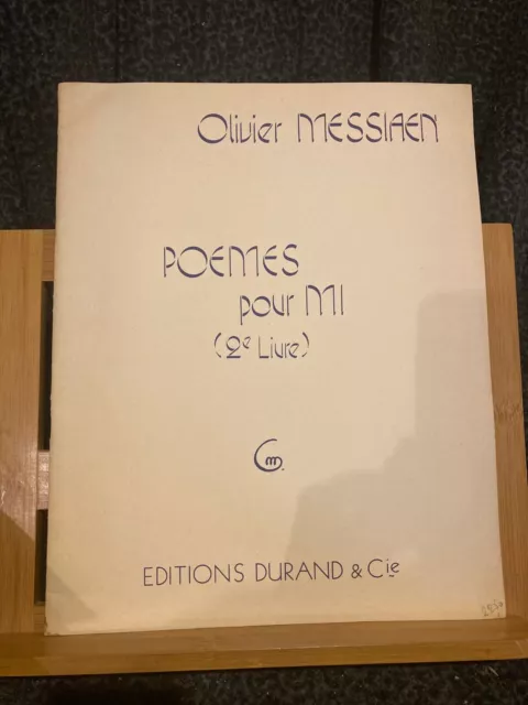 Olivier Messiaen Poèmes pour Mi - 2e livre partition chant piano éditions Durand