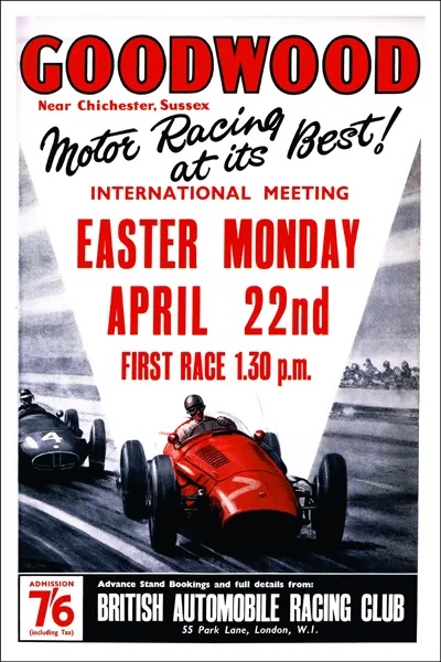 Goodwood Vintage Race Print A3 Or A2 Or A1
