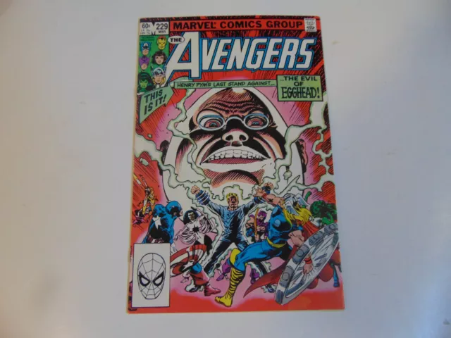 Marvel Avengers # 229 Bronze Age Comic Book Death Of Egghead