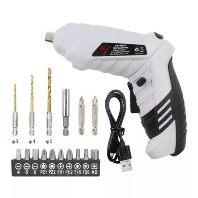 fr Cordless USB Charging Mini Electric Screwdriver 3.6V Rechargeable Drill Screw