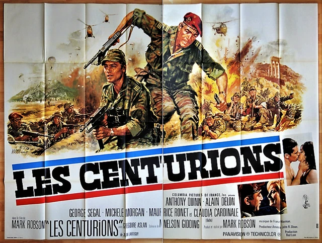 LES CENTURIONS * Alain DELON * Anthony QUYNN * Affiche Originale 160 x