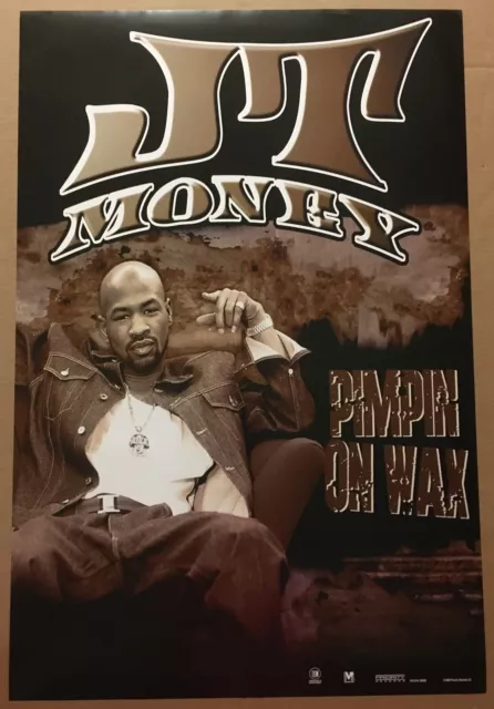 JT MONEY Rare 1999 LARGE PROMO POSTER for Pimpin CD 24x36 NEVER DISPLAYED USA