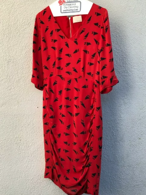 NWOT Band of Outsiders Women's Red Rabbit Patterned Dress Size ?