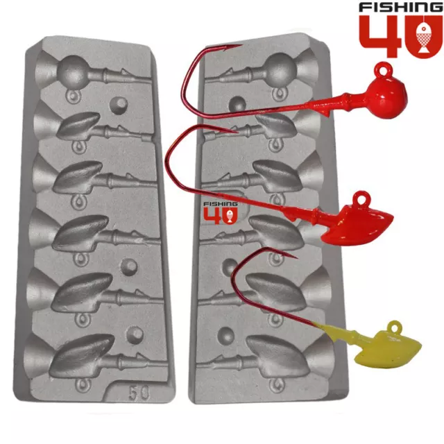 Buy Fish Head Jig Mould 25-45-60-75g Shore Boat And All, 44% OFF
