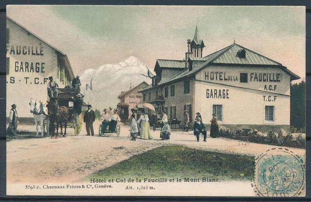 [CPA1333] France, Hôtel et Col de la Faucille et le Mont Blanc - VF old postcard