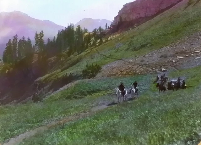 Near Kings Castle, Klamath National Forest, California,Magic Lantern Glass Slide