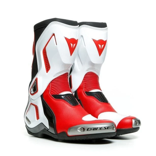 Bottes Racing Dainese TORQUE 3 OUT AIR Noir Blanc Rouge-Lava