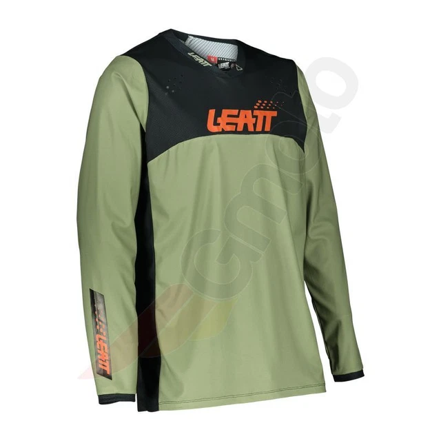 Camicia motocross offroad jersey leatt 4.5 V23 verde cactus nero L