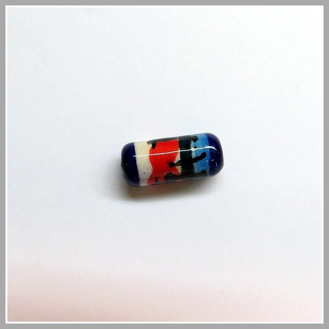 Perlen  Keramikperlen bunt Zylinder 18x7mm Bastelschmuck Loch 2mm Handarbeit NEU 2