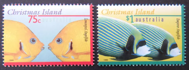 1995 Christmas Island Stamps - Marine Life Definitives Pt I - Set of 2 MNH