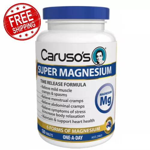Carusos Natural Health Super Magnesium Citrate One-A-Day Formula 120 Tablets