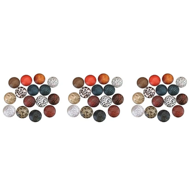 3x jewelry Cab Chakra Stein Glas Flache Rückseite Charms Cabochons Charme