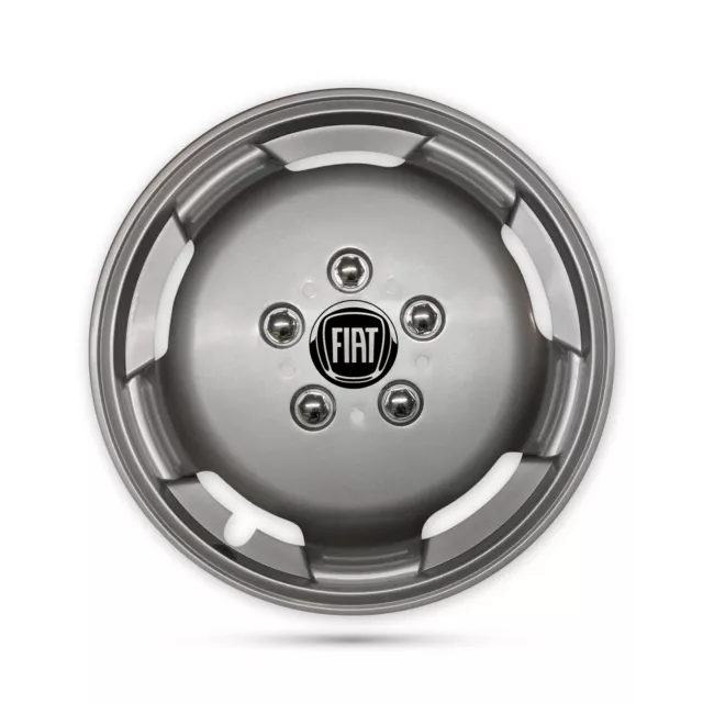 For Fiat Ducato Motorhome Camper 15” Van Deep Dish Wheel Trims Hub Caps Set of 4