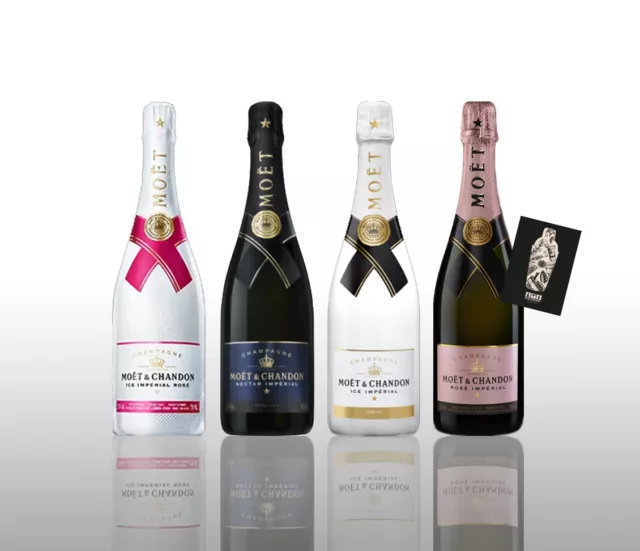 Moet&Chandon 4er-Set Ice Imperial Rose, Nectar Imperial, Ice Imperial, Rose Imp