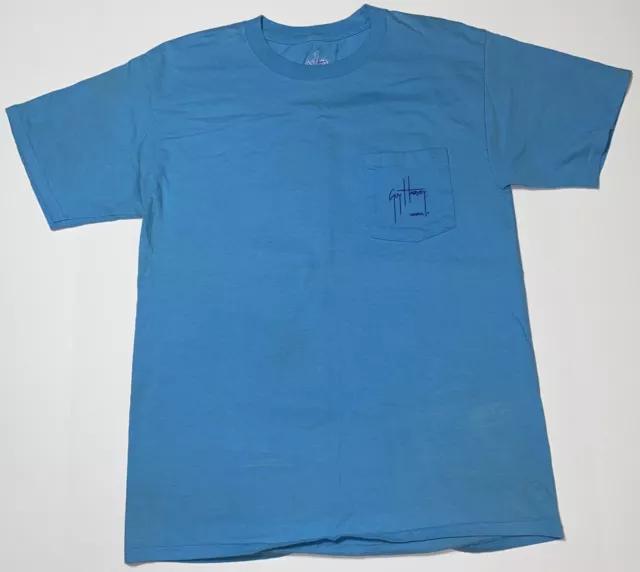 Guy Harvey Ocean View T-Shirt Royal Blue Fishing Shirt Blue Water Men's  Medium