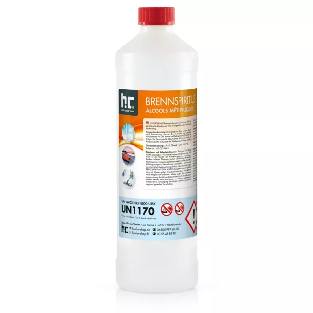 15 Liter (15 x 1 Liter) Brennspiritus 94% Bioalkohol Ethylalkohol