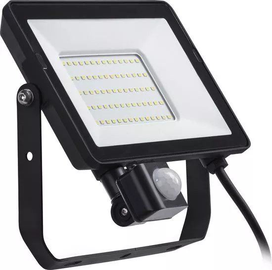 Philips - Decoflood - Floodlight - zwart - 1x50W - met sensor