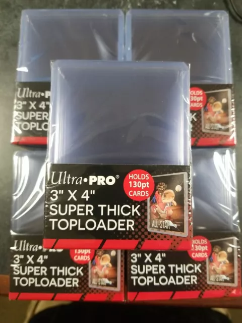 50 Ultra PRO 3x4 130pt Toploaders Super Thick Top Loader NEW NIP