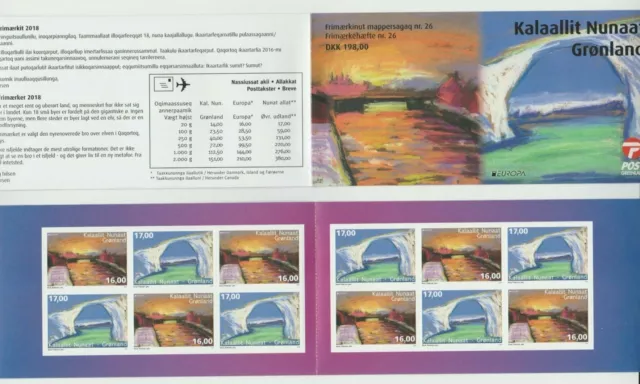 s36973 GREENLAND GROENLANDIA EUROPA CEPT MNH** 2018 Booklet  BRIDGES PONTI