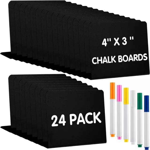 2X( Chalkboard Signs, 20 Pack Framed Small Chalkboard Labels with