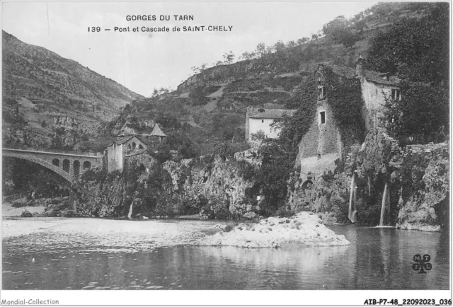 AIBP7-48-0734 - GORGES DU TARN - pont et cascade de saint-chely