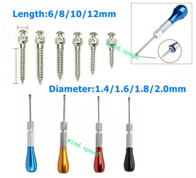 Dental Orthodontic Mini Implant Titanium Alloy Micro Bone Screws Screwdriver