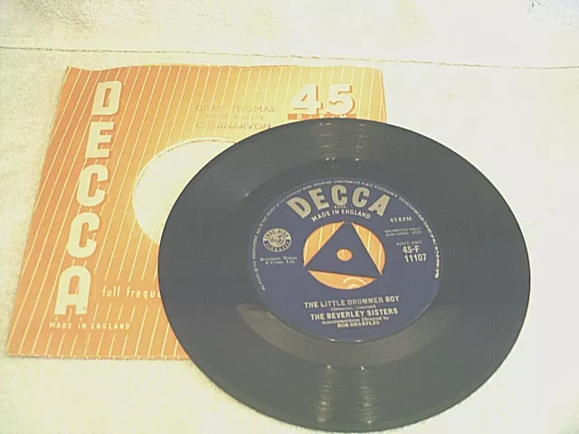 The Beverley Sisters - The Little Drummer Boy - 7" Vinyl Record