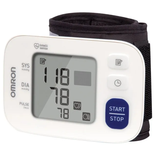 *OMRON* Monitor de presión arterial de muñeca serie 3 (BP6100), Monitor de muñeca portátil,