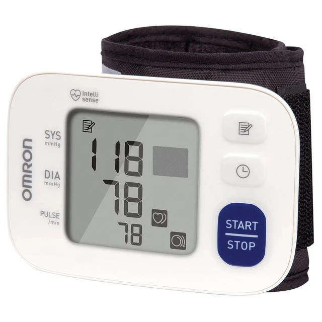 *OMRON* Monitor de presión arterial de muñeca serie 3 (BP6100), Monitor de muñeca portátil,