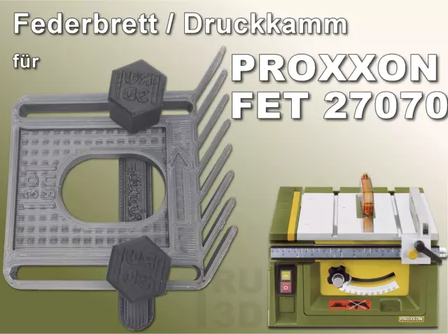 Federbrett Druckkamm für Proxxon FET 27070 Tischkreissäge, FeatherBoard