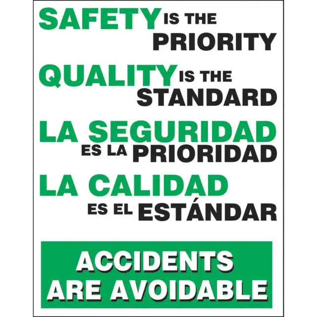 ACCUFORM SP124517L Safety Poster,22 in x 17 in,Plastic