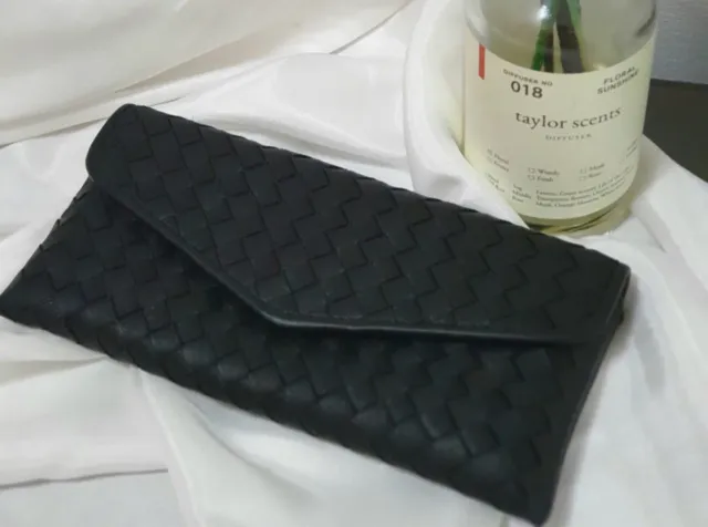 iKlim Handmade Premium Real Sheepskin Leather Envelope Style Wallet Made ToOrder