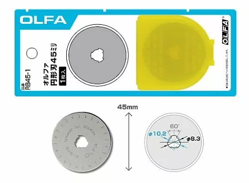 OLFA Rotary Cutter Spare Blade Circular Knife 45mm RB45-1 RB45-10 made in JAPAN