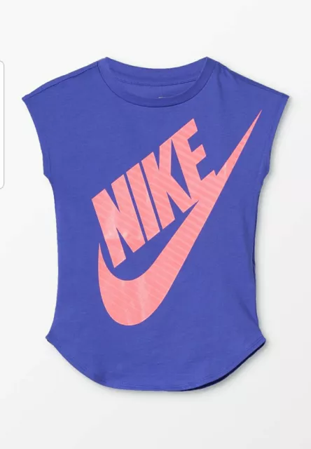 Nike T Shirt Top Girls Junior Infants Kids Sport Casual Age UK 2 - 6