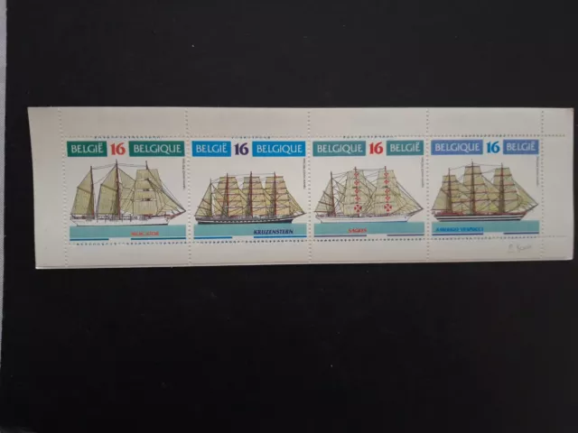 Carnet de timbres neufs de belgique " Les bateaux à voile " de 1995