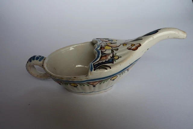 Biberon /Canard De Malade Faience Xviii Nervers ? Auxerrois ? Objets De Medecine