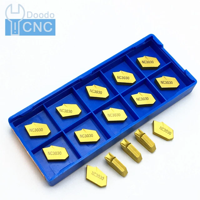 10Pcs SP200 NC3030 2mm Wide CNC Cut-Off Grooving Carbide Insert,For Steel,SPB**
