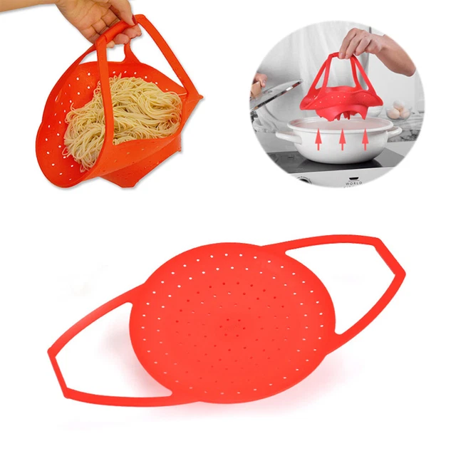 Vaporizzatore in silicone pieghevole cesto vaporizzatore per verdure per cucina sana frutta e verdura