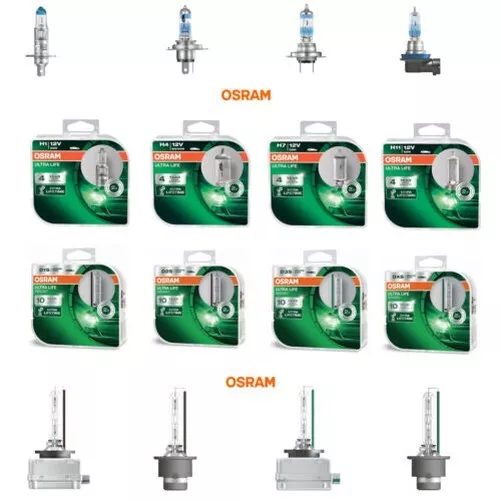 Osram Ultra Life H1 H4 H7 H11 D1S D2S D3S D4S Choix Libre 2 Pièces